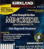 Kirkland Minoxidil 5% nuo plaukų slinkimo - 6 mėn. plaukų atauginimo kursas 